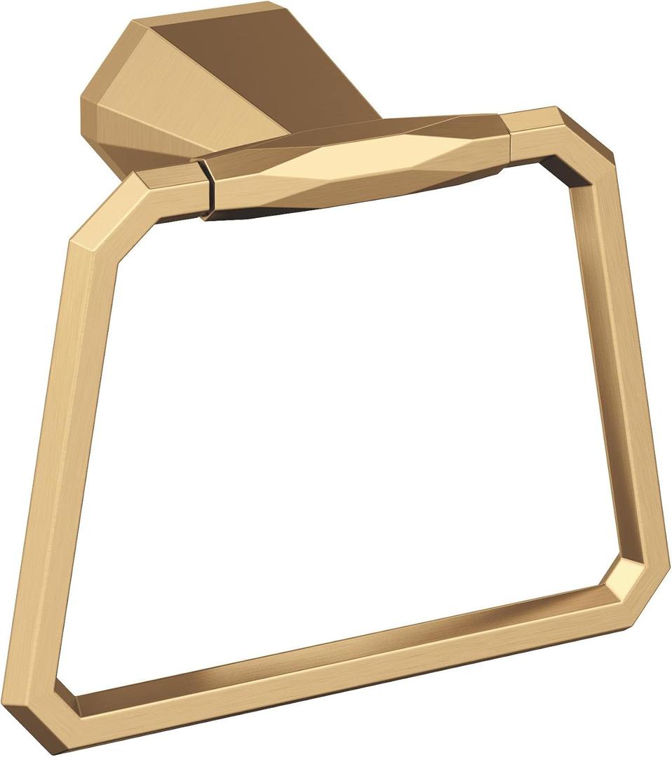 Amerock Champagne Bronze Towel Ring - 5-9/16 in Length - Bath & Kitchen Towel Holder