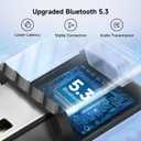 USB-C Bluetooth Adapter for PS5 - Wireless Audio Bluetooth 5.3 Transmitter with APTX Low Latency & aptX-Adaptive, Plug & Play for Headphone/Earbuds/PS4/Switch/Laptop/PC