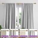 Curtain Rods for Windows 28 to 48 Inches - Aluminium Finials and Brackets - 1 Inch Decorative Window Rods - Adjustable Heavy Duty Curtain Rod - Wall & Ceiling Mounted - Antique Bronze Finish
