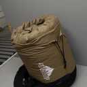 AGEMORE 0 Degree Canvas Sleeping Bag for Adults, Cotton Flannel Sleeping Bag for Winter Camping, Fishing, Hunting or Traveling, Durable Cotton Canvas Shell and Removable Flannel Liner (Dark Brown)