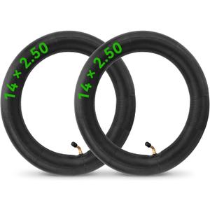 2 Pack 14x2.50 Bicycle Inner Tubes, 14 Inch Bike Tire Tubes with Schrader Valve for Electric Scooters and Mini Bikes