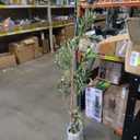 6FT Artificial Olive Tree, Realistic Faux Tree with Leaves and Fruits for Indoor Home & Office Decor