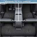 Mixsuper Floor Mats for 2023-2026 Chevrolet Colorado/GMC Canyon Crew Cab (Only for 5FT Bed), All Weather Truck Bed Liner and 2 Row Floor Liners Accessories Set Black