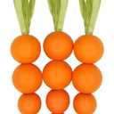 Beaded Carrot Spring Wood Tiered Tray Decorations Easter Beaded Garland Farmhouse Home Decors, 3 PCS