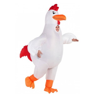 Morph Costumes Giant Inflatable Chicken Costume Adult Funny Animal Blow Up Suit Halloween