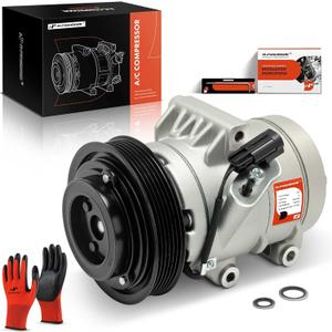 A-Premium Air Conditioner AC Compressor with Clutch Compatible with Ford Fusion 2006-2012, Lincoln MKZ 2010, Zephyr 2006, Mercury Milan 2006-2011, w/ 5.24" Outer diameter Pulley, w/ 5.04" Inner diamet