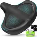 Bicycle Seat, Bike Seat for Women Men Extra Comfort Wide, Oversized Comfortable Seats Saddle for Peloton Bikes, Fit for Exercise Bikes, Electric Bikes, Mountain Bikes, Cruiser Bikes (Black)