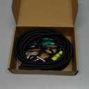 Black Bungee Cords with Hooks 36 inch Heavy Duty, 4-Piece Carabiners Style, 5/16 inch Diameter