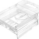 Expandable Bathtub Caddies Clear Bath Tray for Tub Foldable Bathroom Organizers with Nonslip Pad for Wine Phone Bathroom Accessories