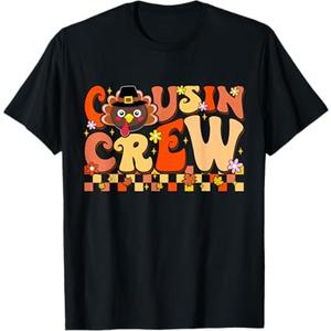 Cousin Crew Thanksgiving Family Matching Turkey Day Fall T-Shirt 4T Black