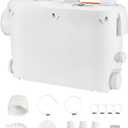 Happybuy 500W Macerator Pump  29 GPM Flow, 8m Head, Wall-Mounted Upflush System for Toilet, Shower, Sink & Laundry
