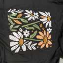 Vintage Floral T Shirt Women Boho Flowers Graphic Tees Shirts Cute Wildflowers Shirt Summer Casual Short Sleeve Tops (Black, M)