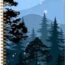 Spiral Journal Notebook,A5 Hardcover Lined Journals for Women Girl 6 x 8.3 in,120 Pages Thick Paper,Cute College Ruled Writing Notebook for Gifts Office Work School(Tree Mountain)