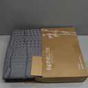 BEDELITE Cooling Waffle Blanket Queen Size Lightweight Breathable Cotton Summer Blanket of Rayon Derived from Bamboo for Hot Sleepers, Soft Cozy Blankets with Ideal Weight for Bed, Grey, 90"x90"