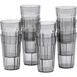 Honla 10 oz Small Drinking Glasses,BPA Free Cups,Unbreakable Plastic Tumblers,Set of 10 Highball Water Juice Cups for Kids/Adults in 5 Assorted Colors,Dishwasher Safe