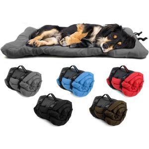 Senzkon Outdoor Dog Bed, 35”x24“ Portable Camping Travel Dog Bed, Soft, Comfortable, Waterproof, Non-Slip, Machine Washable Easy to Clean Pet Mat for Small, Medium and Large Dog and Cat
