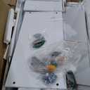 Display Cabinet with Doors and Adjustable Shelves, 65" Tall Bookcase with LED Lights/Human Sensor, 5 Tier Display Case for Collectibles Bedroom Living Room Office, White