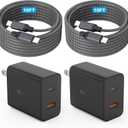 Extra Long 10Foot 45W Samsung USB C Fast Charger Block Dual Port PD Power Adapter Fast Charging Block,2Pack 10FT Type C Super Quick Charging Cord for Samsung Galaxy S25 Ultra/S25/S24/S23/S22 and More