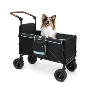 Snagle Paw Extra Large Dog Stroller,Wagon Cart for Medium Large Dogs up to 200lbs | All Terrain Foldable Pet Stroller with Ramp & Tailgate (Extra Space), Adjustable Handle & One-Step Brake