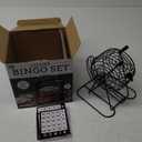 Deluxe Metal Bingo Case - Bingo Night Play Kit - Includes Metal Bingo Cage, 75 Numbered Balls, 150 Bingo Markers, 17 Double-Sided Bingo Cards & 1 Master Bingo Card