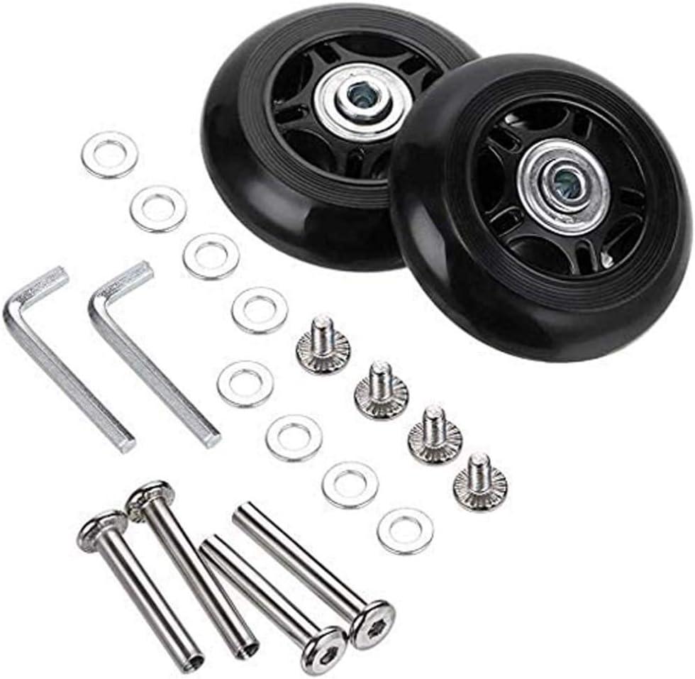 F-ber Luggage Suitcase Wheels Replacement Kit 68x24mm/2.68"x0.94" w/ 6mm ABEC 608zz Inline Outdoor Skate, Set of (2) Wheels (OD:68 W:24 ID:6 Axles:35&40)