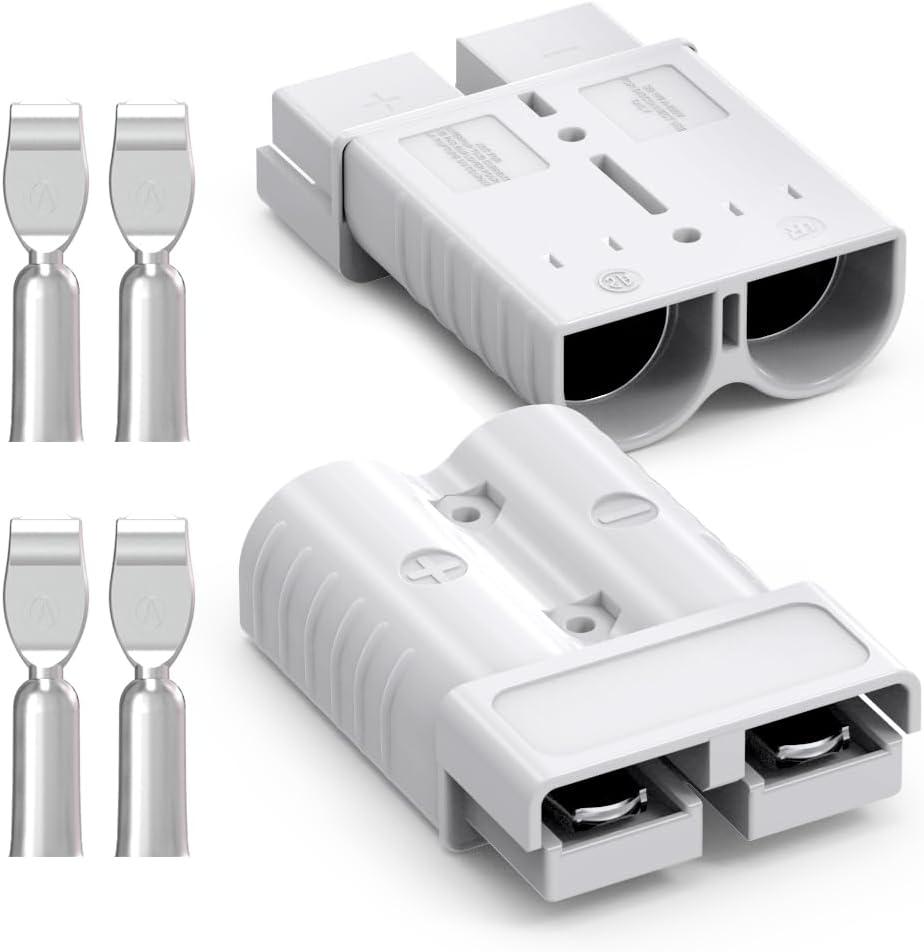 Anderson Connector, 175AMP 1/0AWG Battery Quick Connect/Disconnect Connector Kit 12v-36V Winch Wiring Kit for Cable RV Truck Winch(2 Pack)