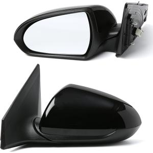 Driver Side Mirror (Left/LH) Compatible with Hyundai Elantra 2017-2020, Power Adjust, Manual-Folding, 3-Pin Connector, Black Housing, Replaces 87610F3050, HY1320224