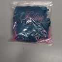 Lilosy Sexy Stocking Rhinestones Heart Garter Underwire Floral Mesh lace Sheer Babydoll Lingerie Teddy Bodysuit Skirt Set (Large, Turquoise)