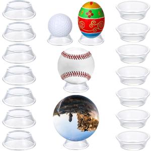 Baseball Stand Game Balls Display Holder Easter Eggs Display Stands for Easter Party Sphere Holder Softball Stands for Balls or Other Round Items Reversible 16 PCS