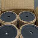 4 Pack Cat Scratching Post Replacement, 15.7 x 3.1 Inch Sisal Poles with M8 Screws, Refill Parts for Indoor Cat Towers and Furniture Repair-Brown