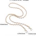 Bag Leather Chain Strap for Handbag Replacement,Purse Chain Shoulder Straps Crossbody (WHITE-90CM) (35.5in)