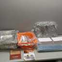 Chafing Dishes for Buffet, 4 Pack 5QT Square Stainless Steel Chafing Dish Set for Home Parties, Christmas Gatherings, Catering Events Complete Buffet Warmer Set (Orange)