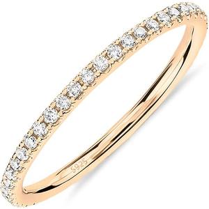 PAVOI 925 Sterling Silver Wedding Band for Women, 14K Gold Plated CZ Ring
Dainty Stackable Rings for Women, Cubic Zirconia Eternity Rings
