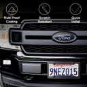 2 x Black License Plate Frames, 2 Pack Universal Car Tag Frame for License Plate for Front and Rear, Automotive Exterior Accessories with Screw Caps for Men & Women