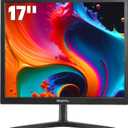 17 Inch PC Monitor, 1280x1024 4:3 LED HDMI/VGA Monitor, 60Hz, 5ms, Built-in Speakers, VESA Mountable, Black for Home, Office, and Gaming