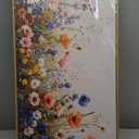 Wapluam Large Framed Canvas Wall Art For Living Room Wall Decor For Bedroom Abstract Wall Painting Flowers Pictures Home Decorations Prints Posters Modern Room Home Decor Wood Framed 20" x 40"