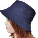 Navy Blue Bucket Hat for Men Women Teen Girl, Soild Double Side Wear Fisherman Cap Reversible Summer Travel Beach Sun Hat for Summer (Blue)