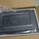 KOMUEE 8 Pieces Glass Baking Dish with Lids Rectangular Glass Baking Pan Bakeware Set with Lids, Baking Pans for Lasagna, Leftovers, Cooking, Kitchen, Fridge-to-Oven, Gray