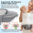 Bear Baby Carrier, 6-in-1 Baby Carrier Newborn to Toddler with Hip Seat (Ergonomic M Position) for 3-36 Month/ 7-44lbs Baby, Adjustable Size for Enhanced Lumbar Support, Perfect for On-the-go