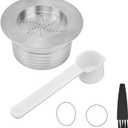 Coffee Pod Stainless Steel Refillable Coffee Capsule Reusable Coffee Pods with Filter Compatible for Lavazzas Blue LB 951 Capsule Coffee Machine Coffee Accessory Suitable for Saeco CB-100