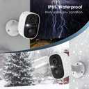 GMK Security Cameras Wireless Outdoor, 2K Battery Powered Cameras for Home Security, Color Night Vision, Motion Detection, 2-Way Talk, IP65 Waterproof, Remote Access, Cloud/SD Storage 2-Pack