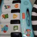Fisher-Price Baby Musical Toy Set Glow and Grow Kick & Play Piano Gym Blue Playmat with 2 Rattle Maracas for Newborns Ages 0+ Months