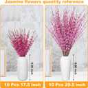 Wootkey 10 Pcs Long Stem Artificial Jasmine Flowers Fake Flowers Dry Branches for Home Office DIY Floral Art Plant Mother's Gift Wedding Table Centerpieces Party Vase Decoration