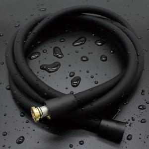 59 Inches Silicone Shower Hoses Replacement, Anti-Kink Designed Handheld Shower Head Hose Ultra-Soft Hoses Extension with Brass Insert & Nut, Black