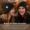 2 x Satin Lined Beanie Hat, Winter Hats for Women & Men, Soft Silk Lining Cuffed Knit Beanie Unisex Skull Cap (Black)