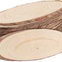 10 PCS Oval Wood Slices, Length 12 Inch and Width 3.9-4.7 Inch Craft Wooden Slices, Unfinished Wood Slices for DIY Wedding