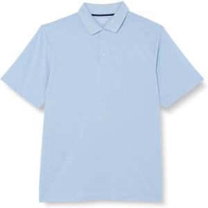 Amazon Essentials Men's Regular Fit Golf Polo Shirt, Moisture-Wicking Quick Dry, Recycled Polyester, Short Sleeve, Light Blue, Large