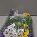 Artificial Pansies Flowers for Outdoors, 24 Pcs Faux Silk Pansy Flower UV Resistant Fake Plants for Outside Planter Porch Yard Patio Home Decor, Yellow White Purple, 24