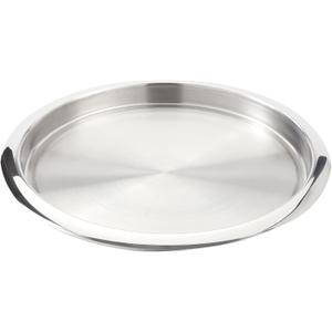 American Metalcraft SSBT14 Stainless Steel Round Bar Serving Tray, Silver, 14-Inches