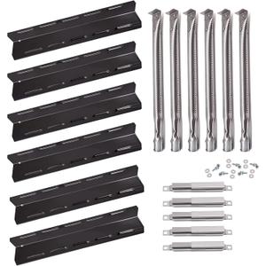 Hiorucet Grill Replacement Parts for Kenmore 6 Burner 146.23681310 146.47223610 146.23766310 Gas Grill Models. Grill Burner Tube, Heat Plate Tent Shield, Carryover Tube Replacement Kit